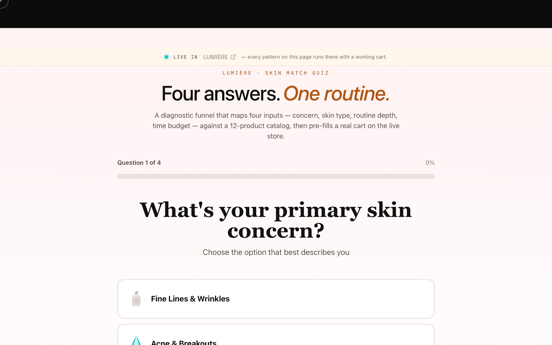 SKIN ROUTINE QUIZ